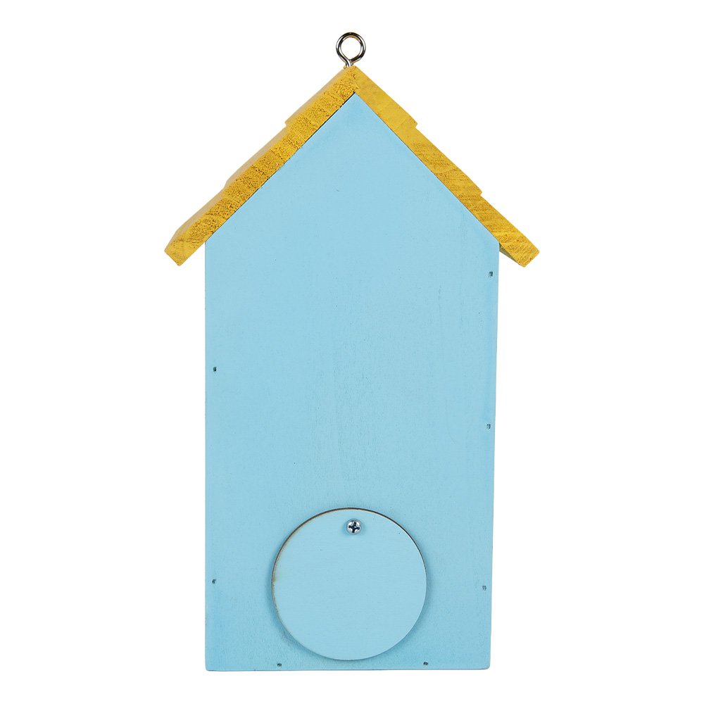 Vogelhuis 15x10x22 cm Blauw Hout