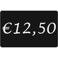 Prijskaart - zwart - € 12.50 - 10 stuks
