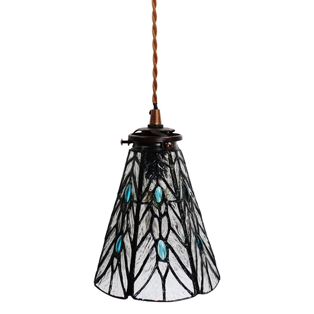 Hanglamp Tiffany Ø 15x115 cm transparant Glas Hanglamp Eettafel