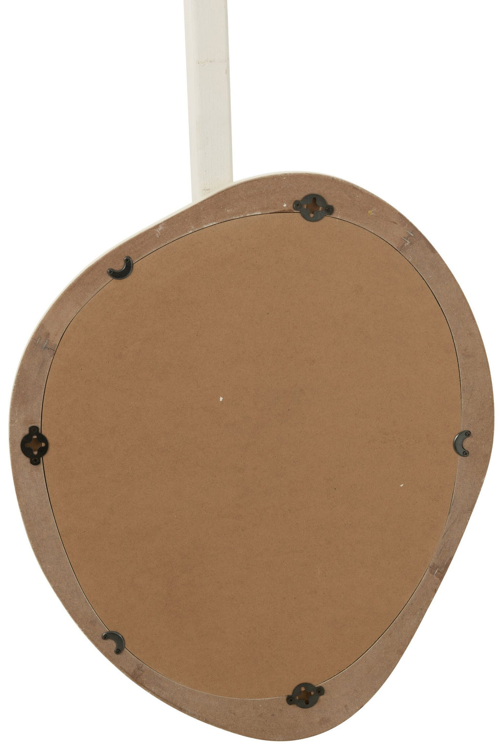 J -Line Spiegel Moderha - Hout/Glass - Wit - Small - Ø 60 cm
