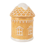 Voorraadpot Deksel Gingerbread house Ø 13x17 cm Bruin Keramiek