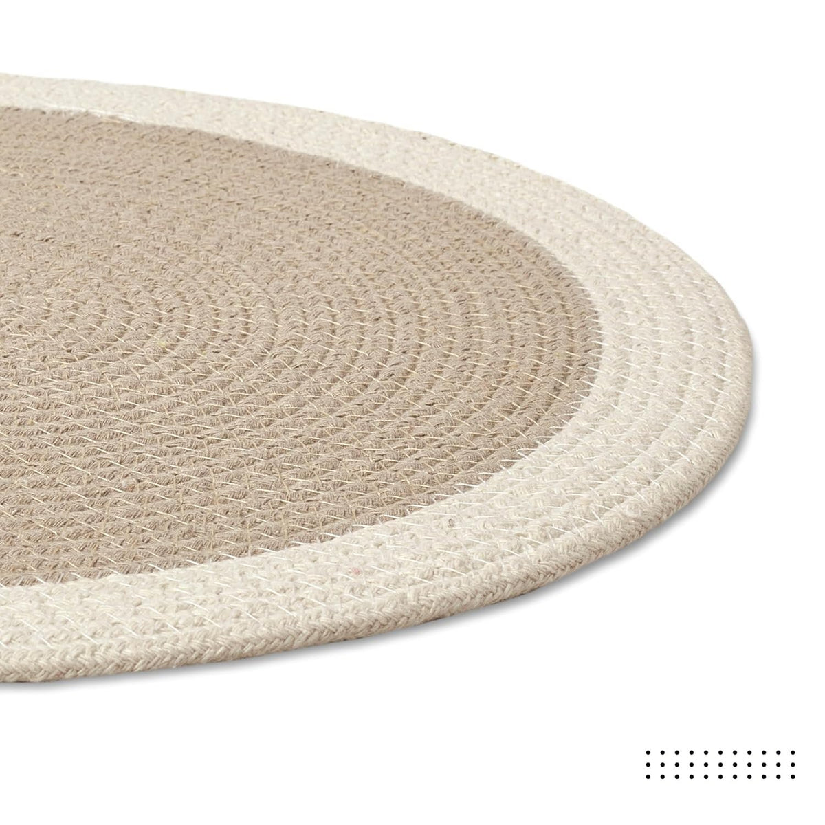 Placemats – Geribbeld Katoen Hittebestendig – 32 cm Ronde Set van 4