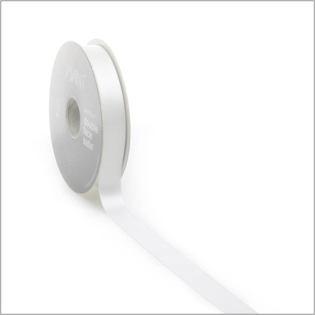 Satijn lint  off-white - 10 mm x 25 meter