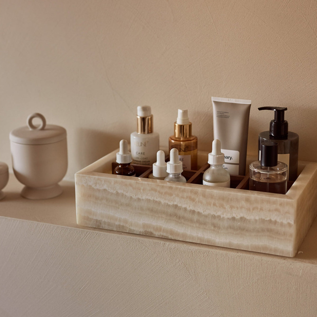 Honey onyx organizer box 32.5x17.5x8cm