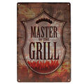 Master of the Grill Retro Wandbord 30x20