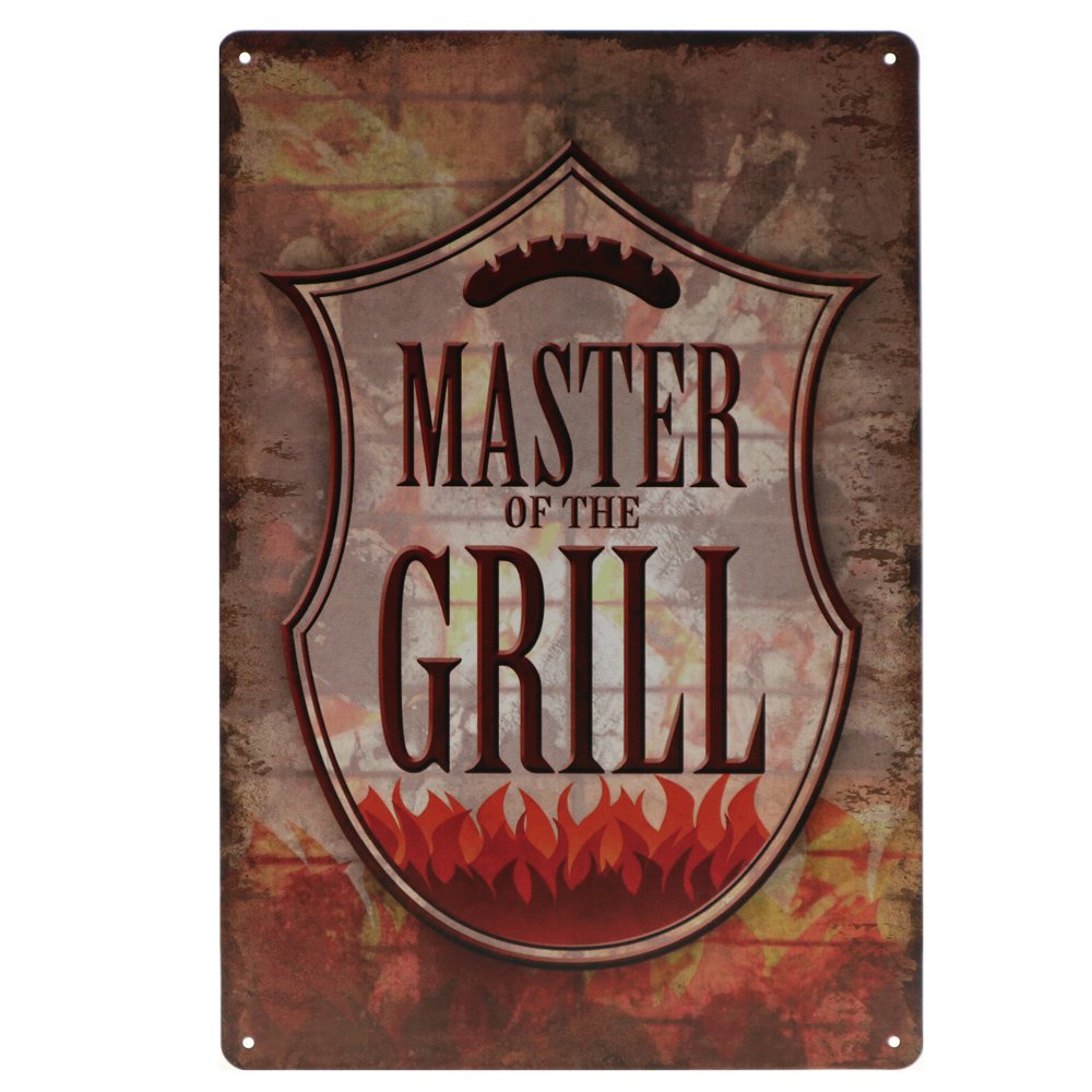 Master of the Grill Retro Wandbord 30x20