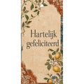 Cadeaukaartje - "Hartelijk gefeliciteerd" - 20 Stuks