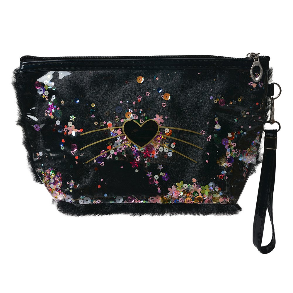 Toilettas Dames Hart 23x13 cm Zwart Polyurethaan