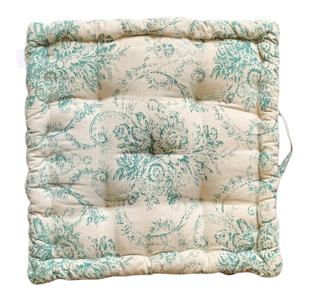 Hampton stoelkussen groen 40x40cm+8cm