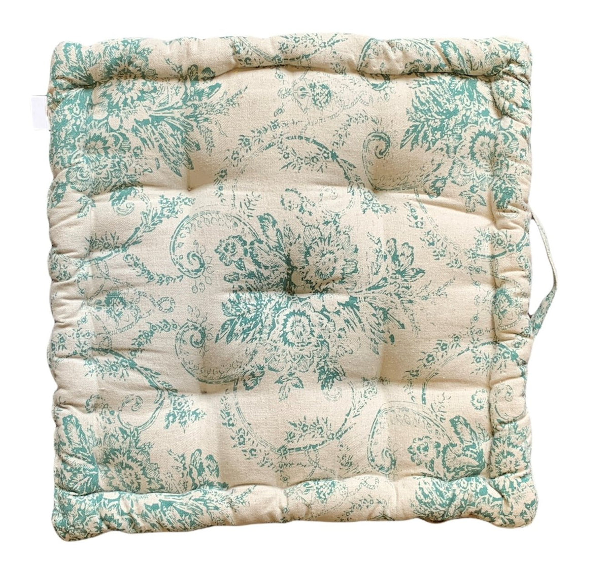 Hampton stoelkussen groen 40x40cm+8cm