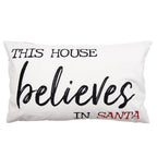 Kussenhoes 30x50 cm wit Zwart Polyester Sierkussenhoes