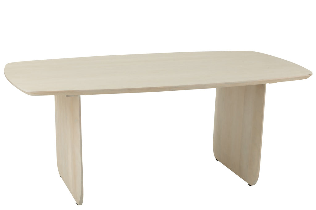 J-Line eettafel - acaciahout - wit