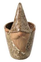 J-Line bloempot Kabouter - steengoed - beige - large