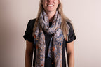 Sjaal Dames Print 90x180 cm Oranje Polyester Shawl Dames