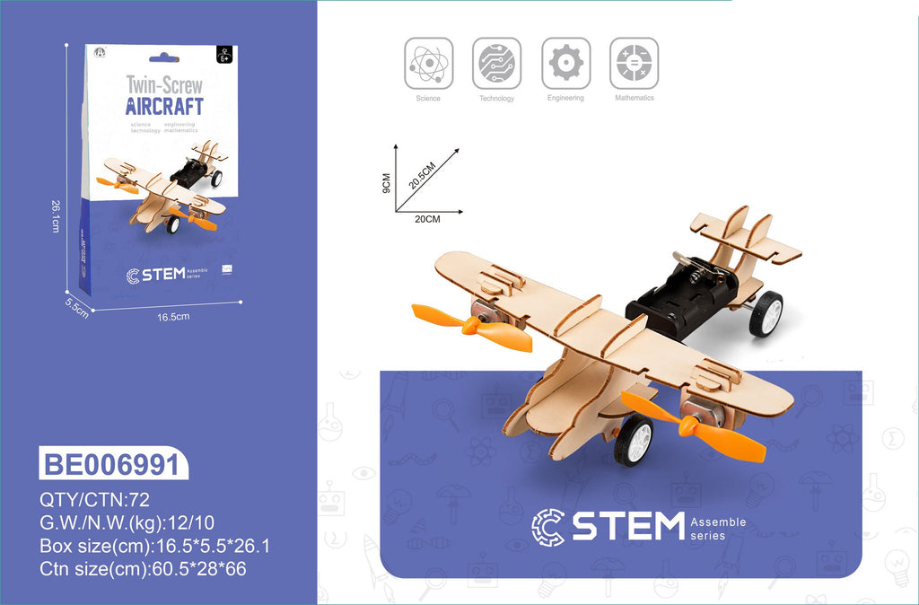Bouwpakket Stem Vliegtuig op windkracht- Science Kit
