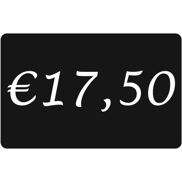 Prijskaart - zwart - € 17.50 - 10 stuks