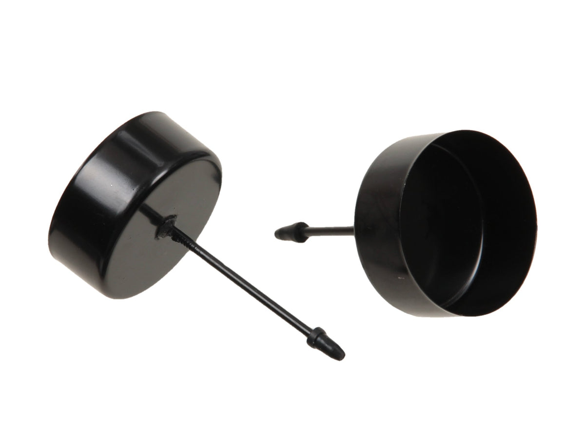 Metalen theelichthouders met pick 4st 42mm zwart