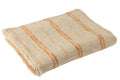 J-Line Plaid Strepen Linnen/Katoen Beige/Roest