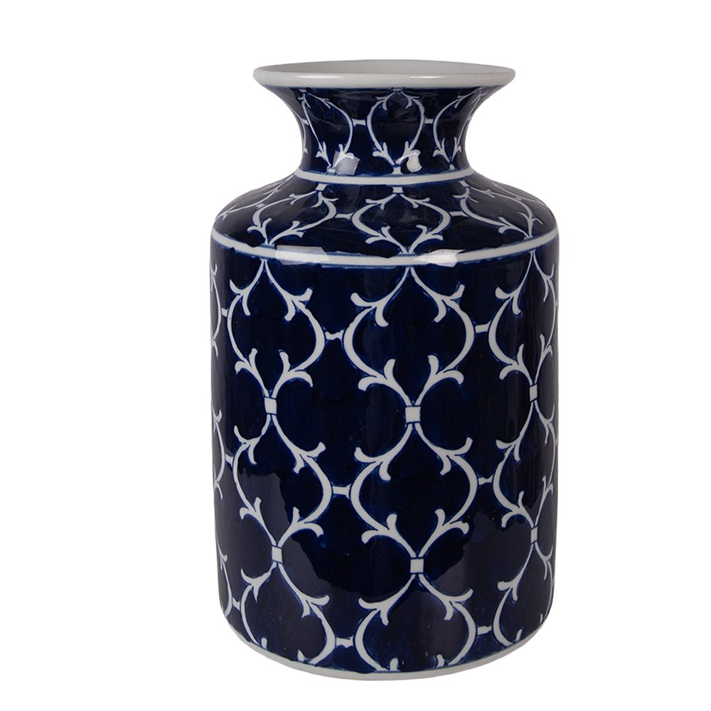 Vaas Ø 19x31 cm Blauw Keramiek