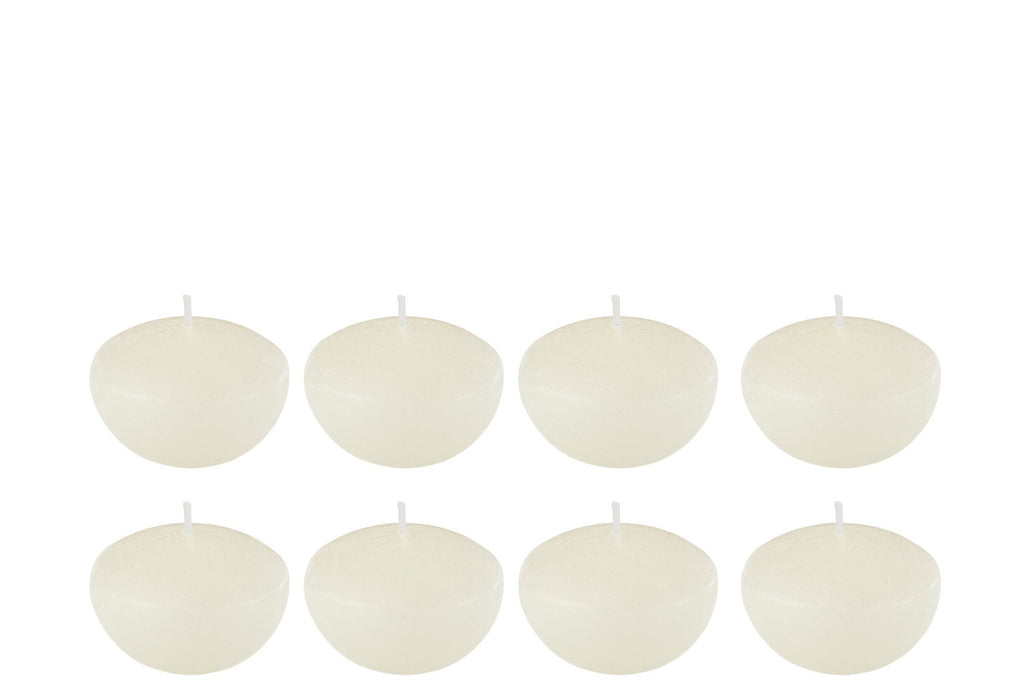 J-Line drijfkaars - wit - small - 4U - doos van 8