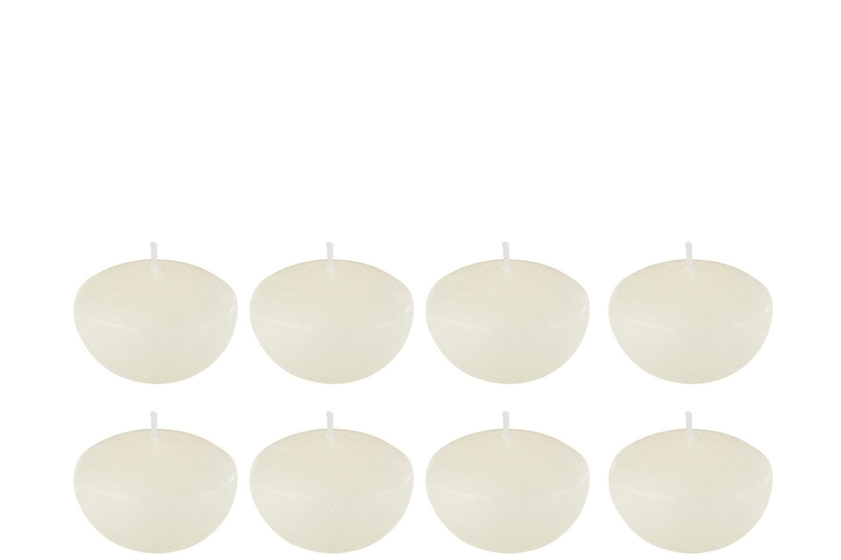 J-Line drijfkaars - wit - small - 4U - doos van 8