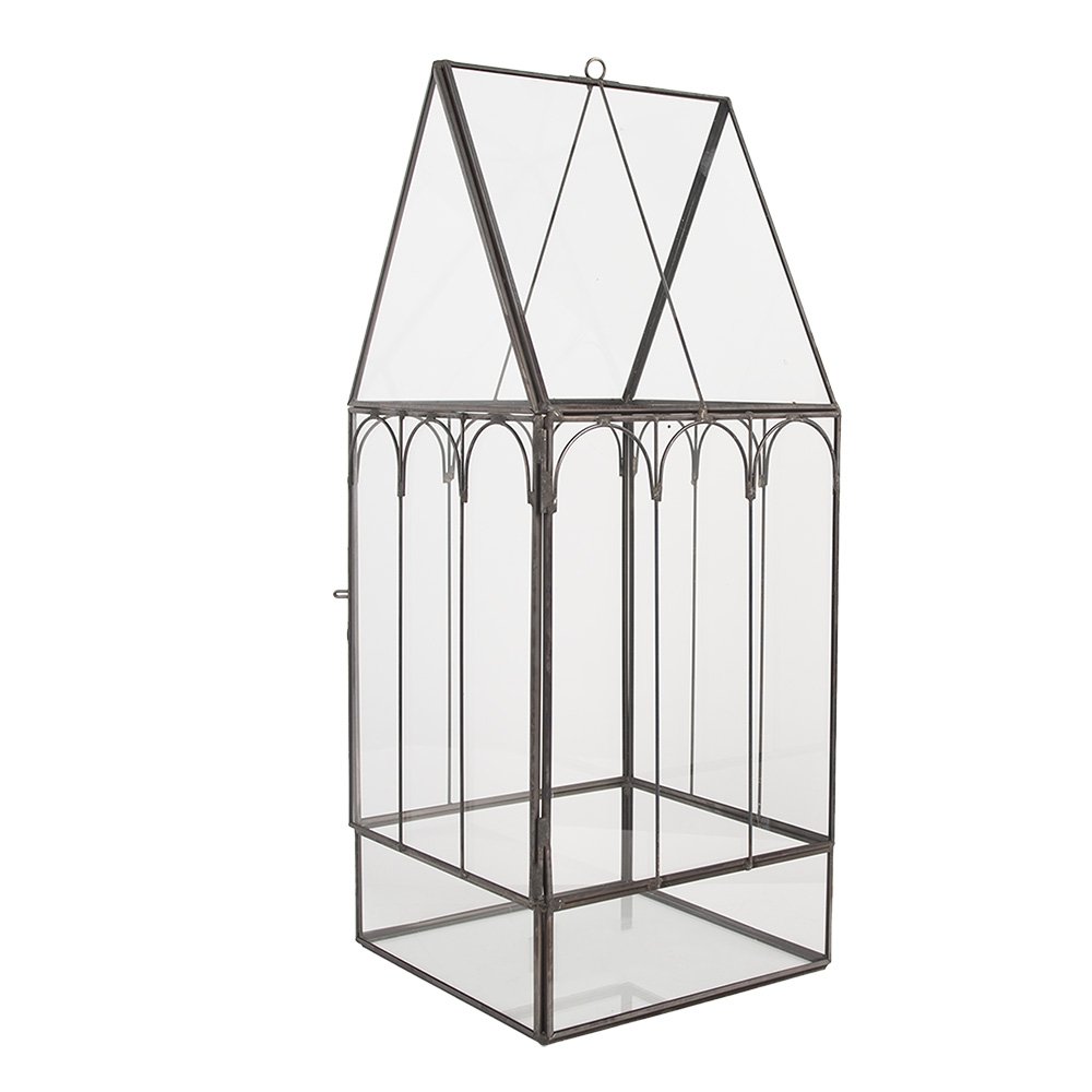 Decoratie KweekKastje 15x15x38 cm transparant metaal