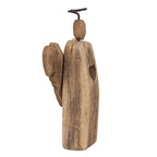 Decoratie Beeld Engel 22 cm Bruin Hout