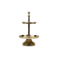 Keuken etagère champagne goud rond 2 lagen 38cm*