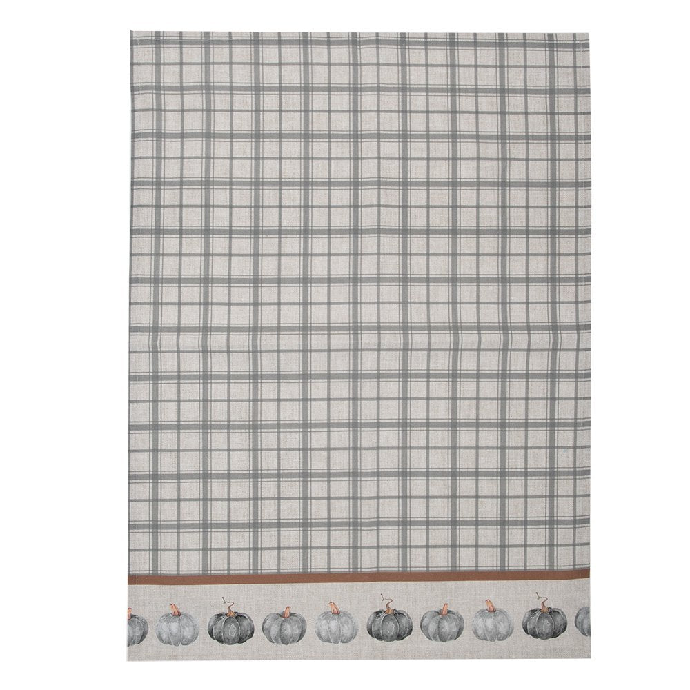 Theedoek 50x70 cm Grijs Katoen Pompoen