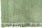 J-Line deken Chenille - polyester - groen