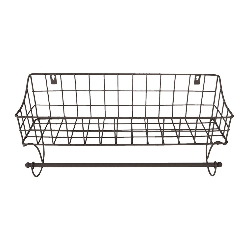 Handdoekhouder 44x12x25 cm Bruin IJzer Handdoekhaak
