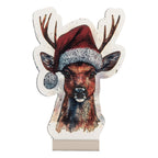 Kerst Infinity Spiegel Lamp Hert 16x5x25 cm Bruin Kunststof