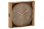 J-Line klok - multiplex/hout - donker naturel - large - Ø 53 cm