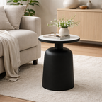 Drum Accenttafel - Zwarte afwerking - Ronde stijl