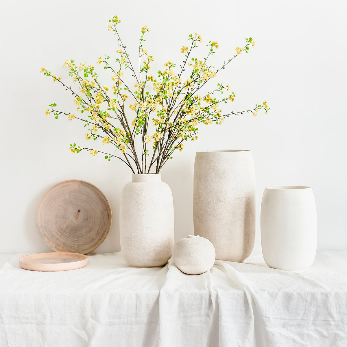 Vaas 23,5xH49,5cm wit Bullet