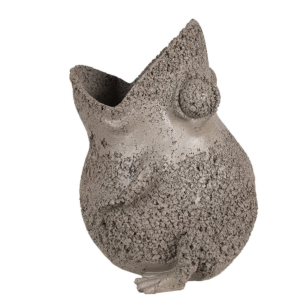 Bloempot Kikker 26x25x32 cm Grijs Polyresin