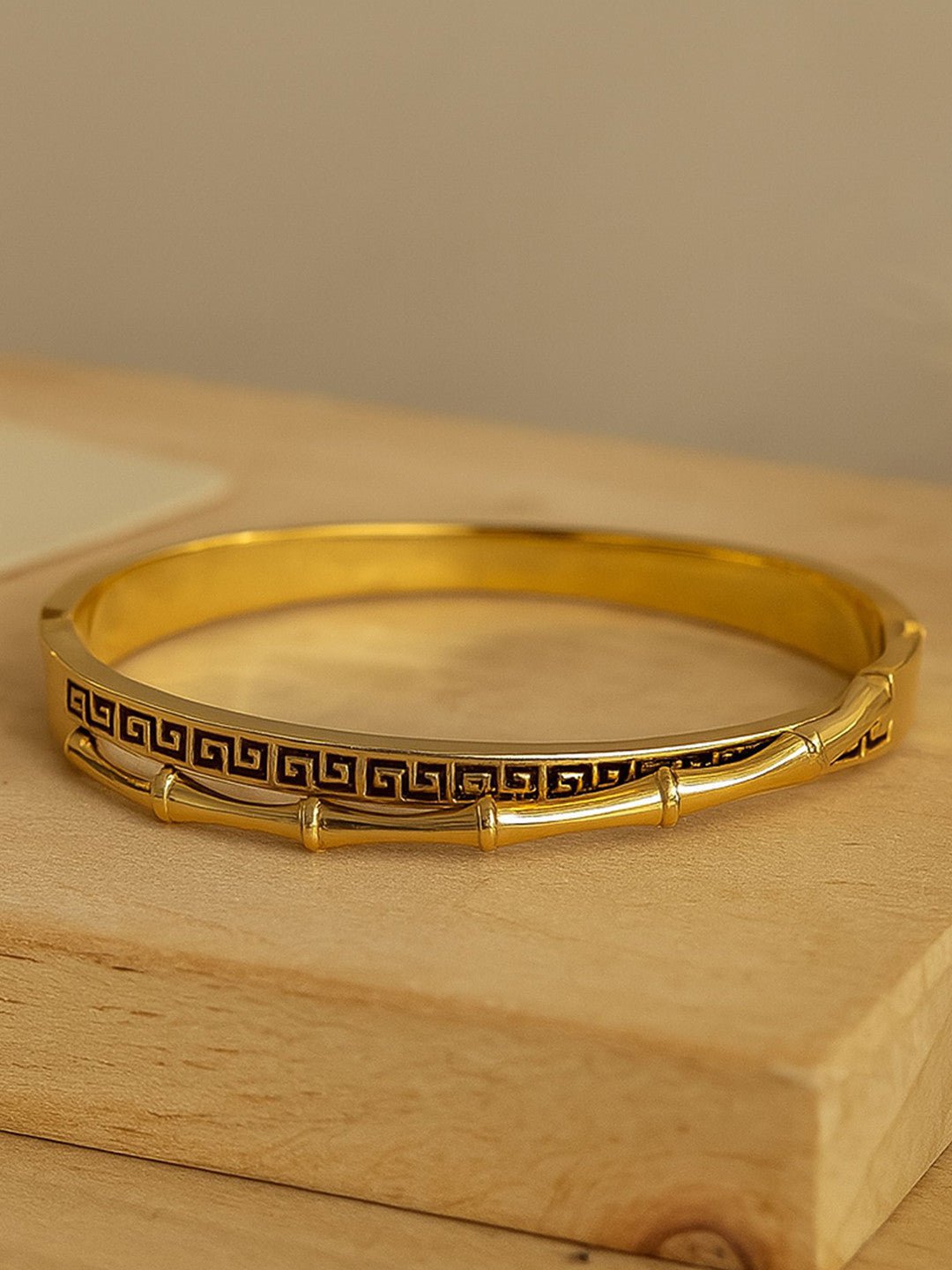 Armband | Vergulde armband Legering Accent Slip | Zwart