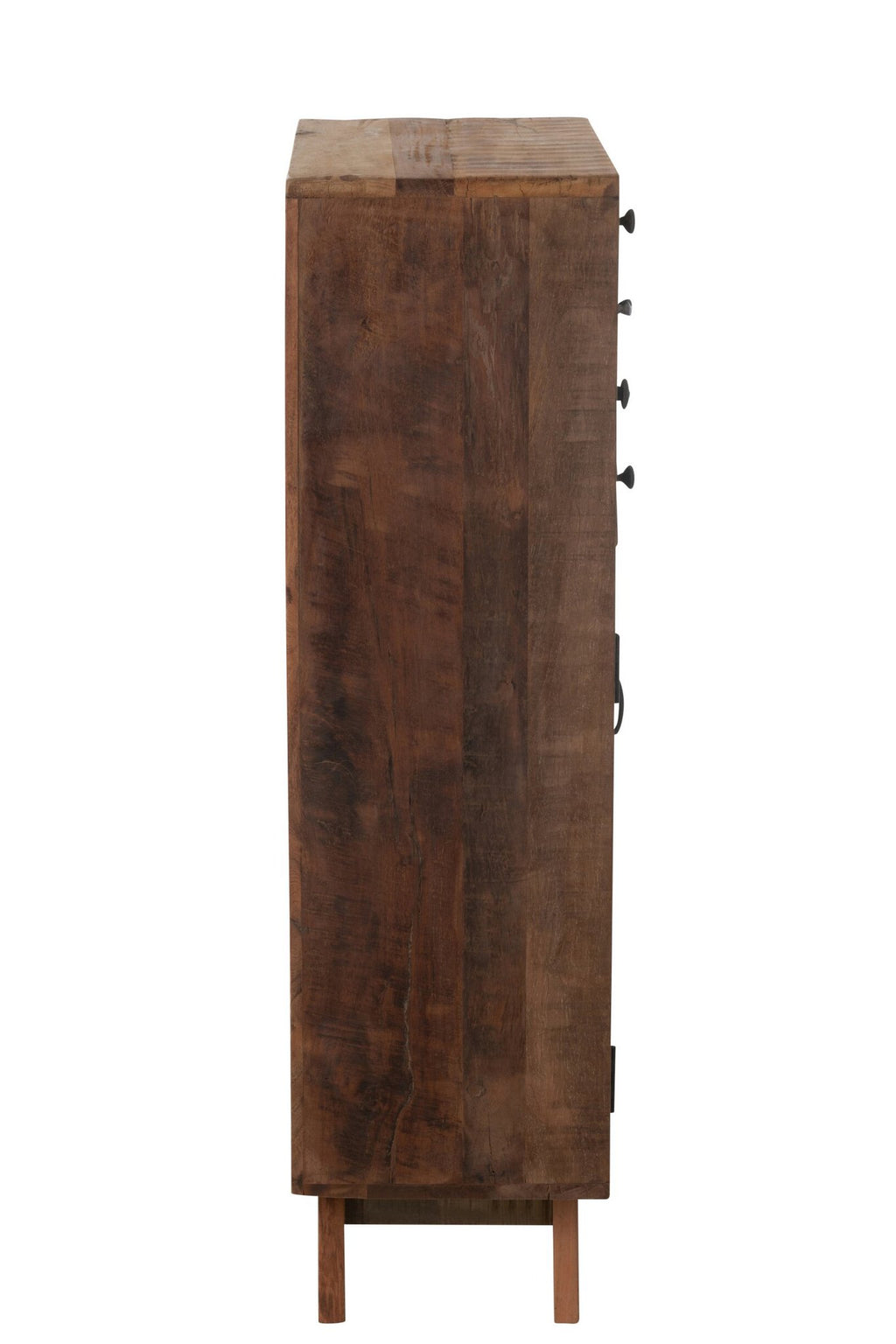 J-Line Kast Retro Gerecycleerd Hout/Glas Naturel