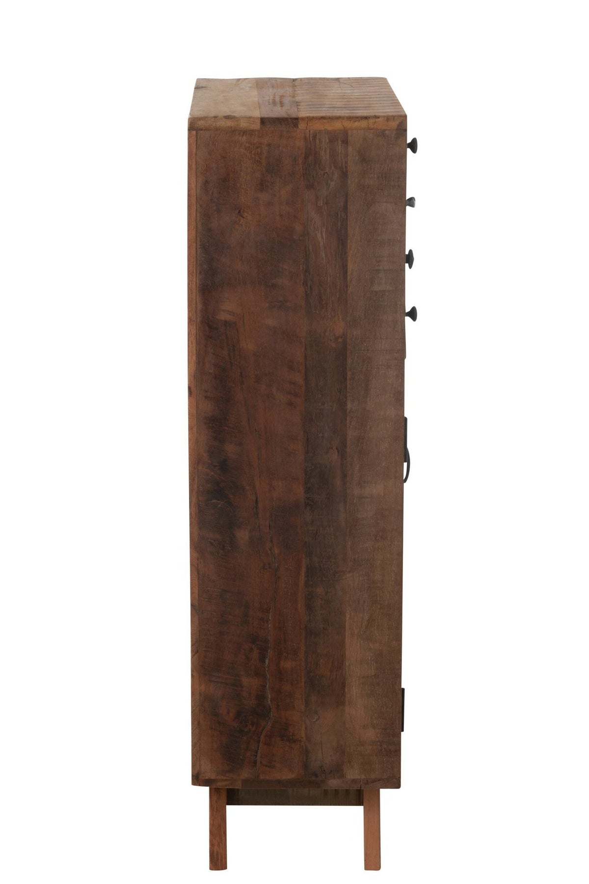J-Line Kast Retro Gerecycleerd Hout/Glas Naturel