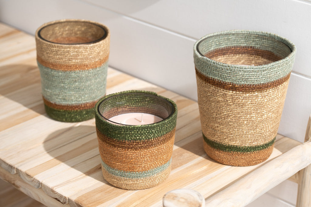 J-Line Geurkaars Mand Beige Bei/Bl Small- 45 Uur