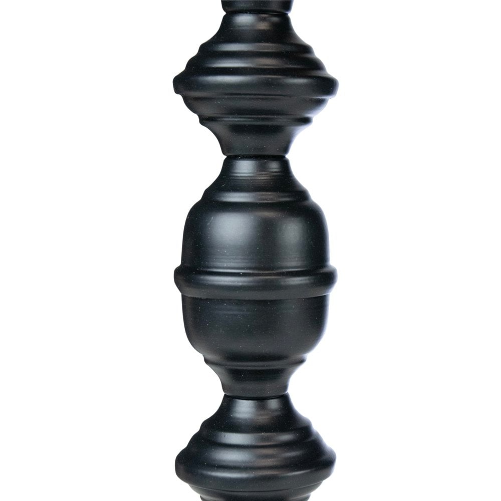 Lampvoet ornament zwart 12x12x40cm
