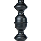 Lampvoet ornament zwart 12x12x40cm