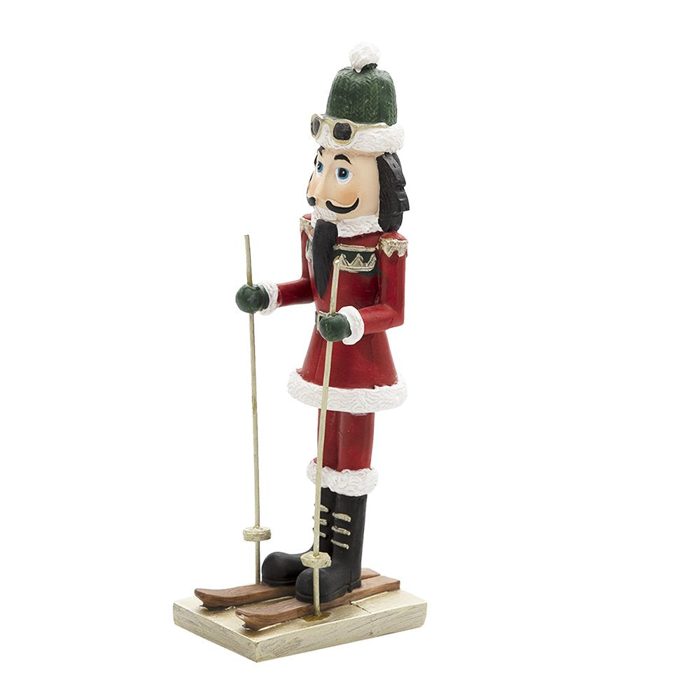 Beeld Notenkraker 17 cm Rood Wit Kunststof Kerstdecoratie