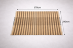 Handgeweven gestreept vloerkleed – katoenjute naturel design