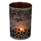 Theelichthouder safari mix bruin large 18cm*