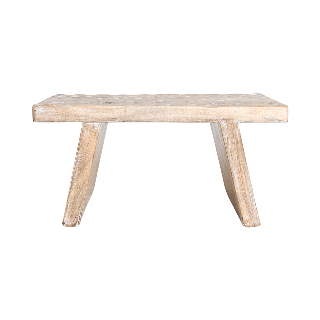 Stool chisseled top natural