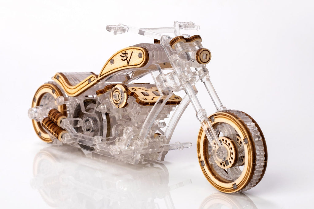 Veter Models Houten 3D Modelbouwpakket Chopper-V1, AKV-01, 14x4,1x6,2cm