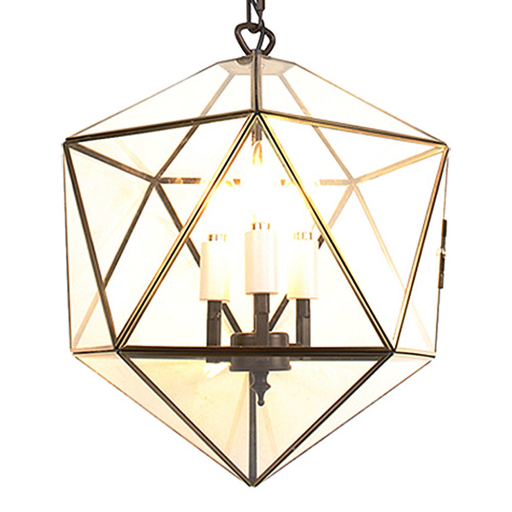 Hanglamp 30x30x160 cm transparant metaal Hanglamp Eettafel