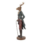 Decoratie Beeld Hert 13x12x42 cm Bruin Kunststof