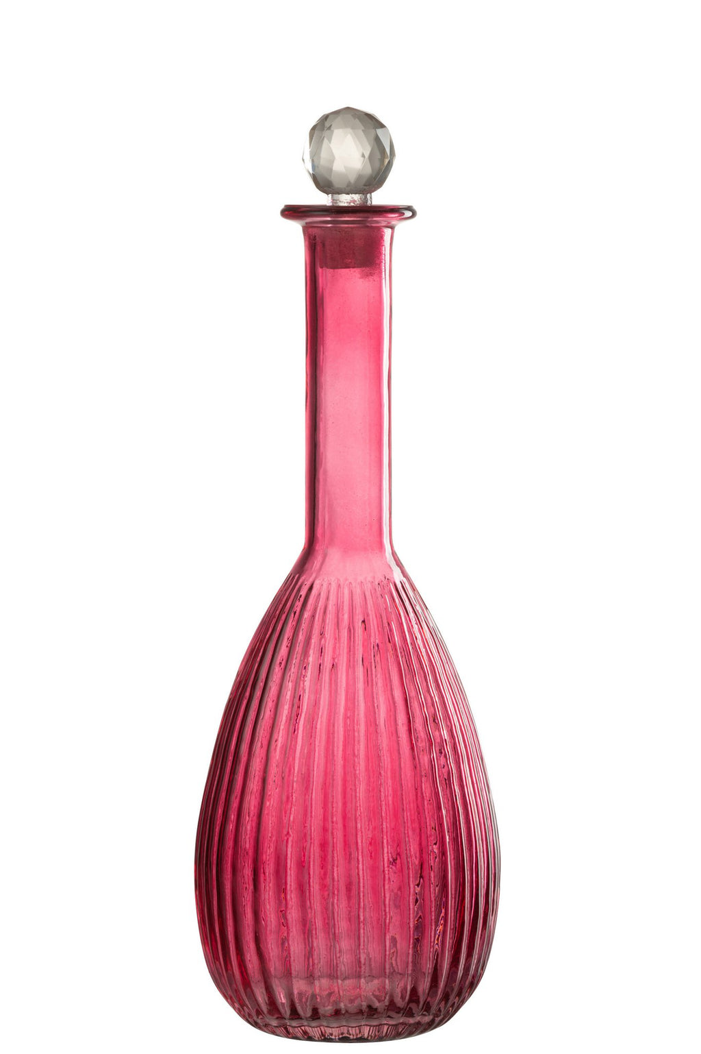 J-Line karaf Strepen - glas - rood